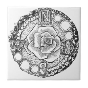 Victoriankompasset steg kakelplatta