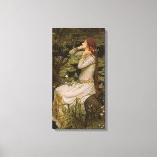 Victoriankonst, Ophelia vid damm vid waterhousen Canvastryck