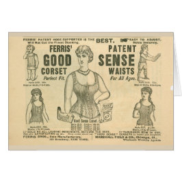 Victoriankorsettannonsering Hälsningskort