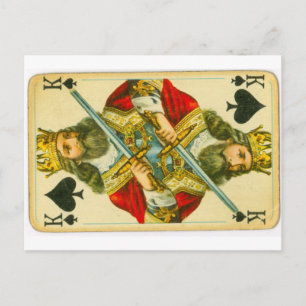 Victoriankung av spadar vykort