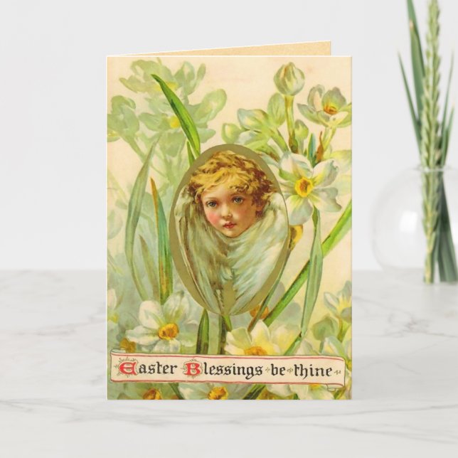 Victorianpåskängel Helgkort (Framsida)
