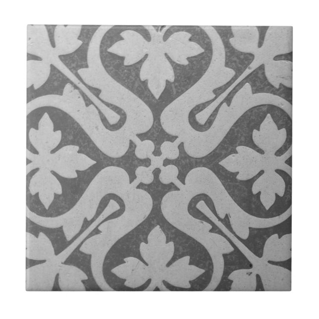 Victorianreproduktionsblommigt Kakelplatta (Framsidan)