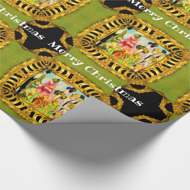 Victorianresande för dagen på jul presentpapper (Hörn)