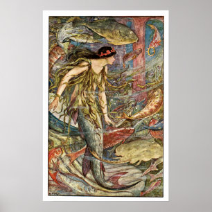 Victoriansjöjungfrukonst vid H J Ford Poster