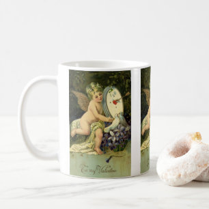 Victoriansk Alla hjärtans dag, Vintage ängel Kärle Kaffemugg