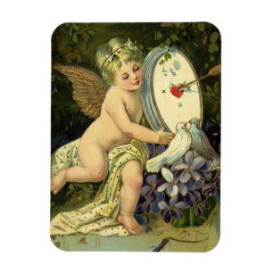 Victoriansk Alla hjärtans dag, Vintage ängel Kärle Magnet