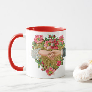 Victoriansk Alla hjärtans dag, Vintage händer med Mugg