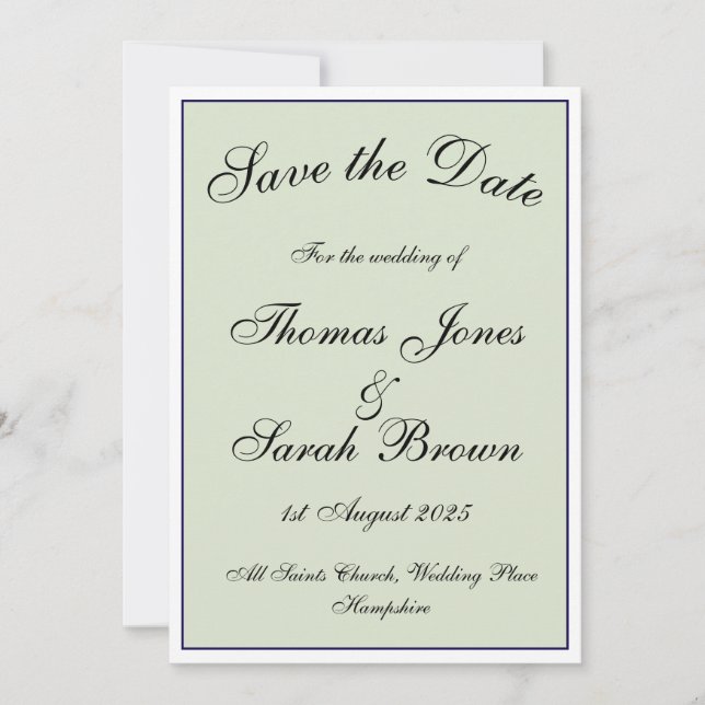 Victoriansk äng spara datumet (Framsida)