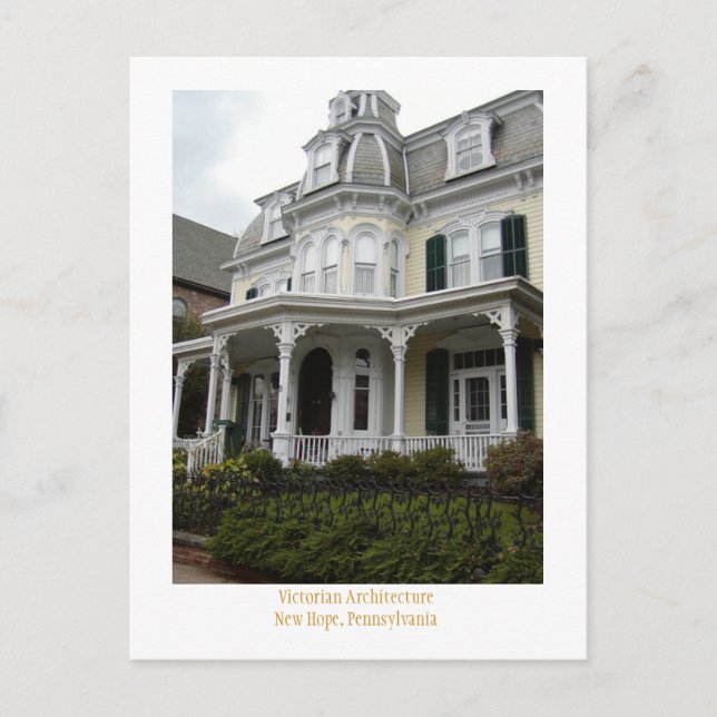 Victoriansk arkitektur vykort (Framsida)