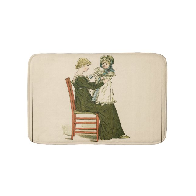 Victoriansk baby Greenaway mamma Badrumsmatta (Framsidan)