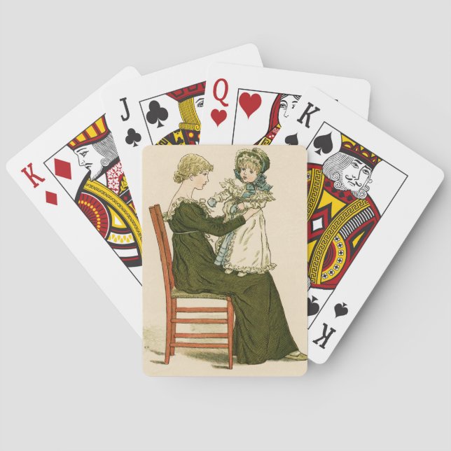 Victoriansk Baby Greenaway Mor Casinokort (Baksidan)