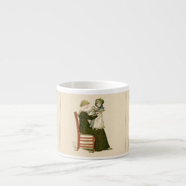 Victoriansk Baby Greenaway Mor Espressomugg (Framsidan)