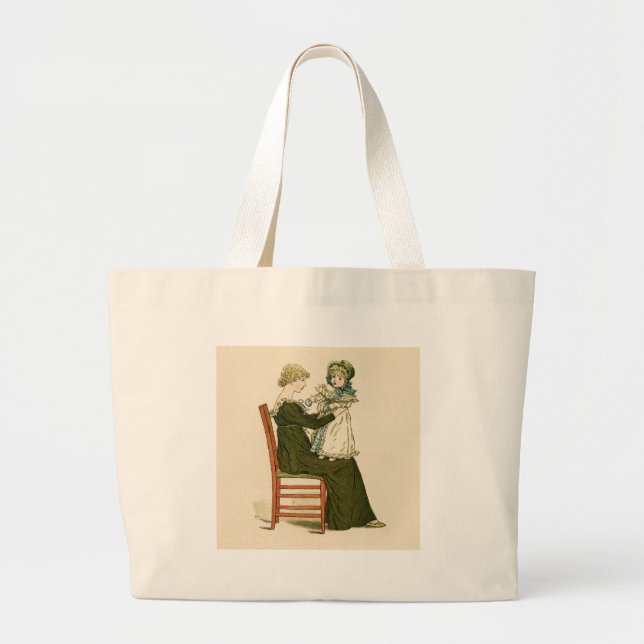 Victoriansk Baby Greenaway Mor Jumbo Tygkasse (Framsidan)