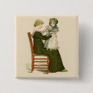 Victoriansk Baby Greenaway Mor Knapp