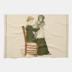 Victoriansk Baby Greenaway Mor Kökshandduk