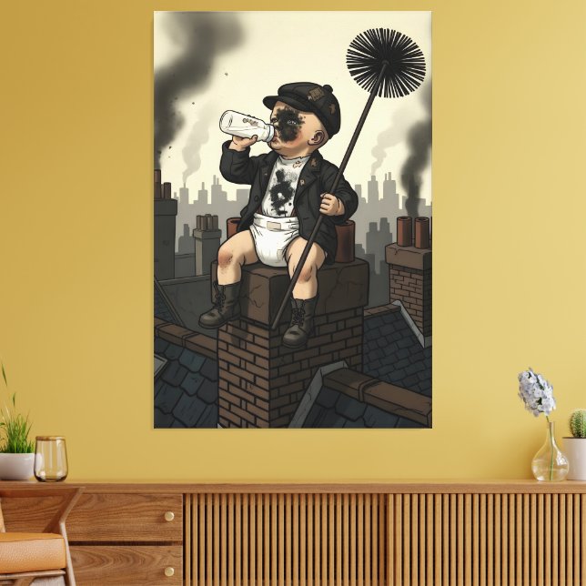 Victoriansk Baby Rolig Sotare Tema Canvastryck (Insitu (Vardagsrum))