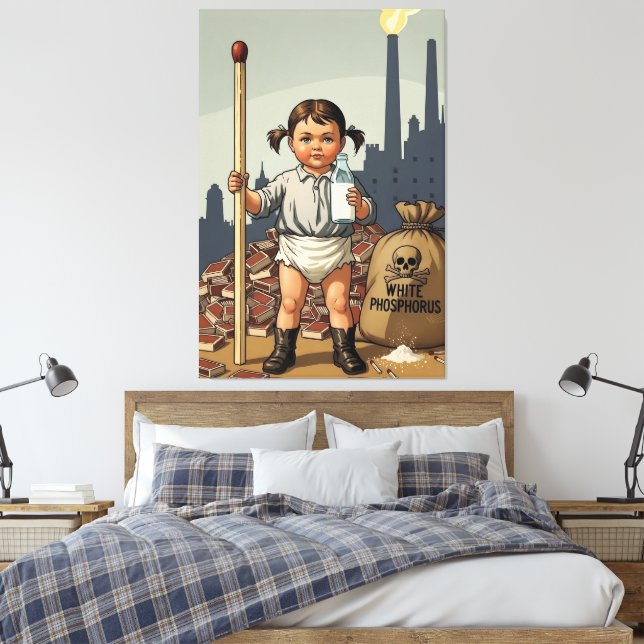 Victoriansk Babyflicka Canvas - Roligt Arbetsande  (Insitu (sovrum))