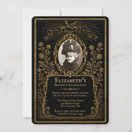 Victoriansk begravningsstil fotoinbjudan inbjudningar