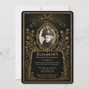 Victoriansk begravningsstil fotoinbjudan inbjudningar