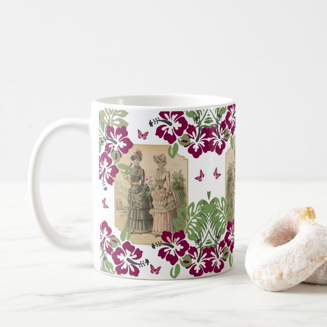 Victoriansk blomkruka kaffemugg (Med munk)