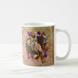 Victoriansk Blommigt Fox & Butterfly Coffee Kopp M