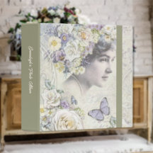 Victoriansk blomstergrabb med fjärilar Fotoalbum