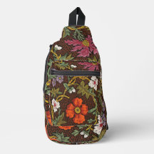 Victoriansk botanisk teckning Blommig accessoarpås