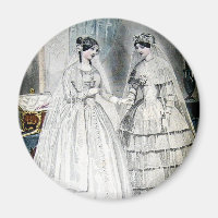 Victoriansk bröllopsklänning vintage konst