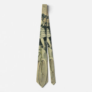 Victoriansk brud och brudgum på nygift cykel slips