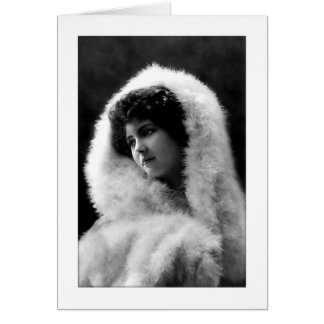 Victoriansk dam cameo stil pose hälsningskort