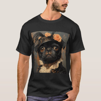 Victoriansk dam Puggle - Söt liten dam Puggle - St T Shirt