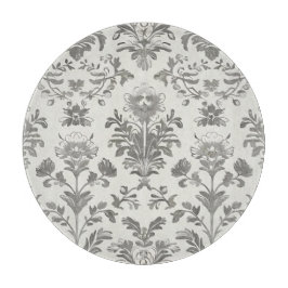 Victoriansk Damask Blommig Vit Antik