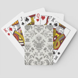 Victoriansk Damask Blommig Vit Vintage Casinokort