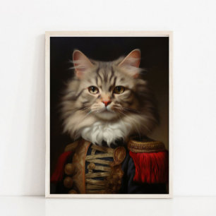 Victoriansk djurporträtt, Royal Cat Poster, Kungli Poster