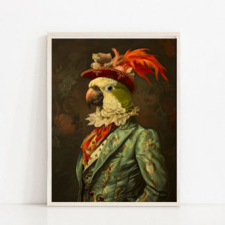 Victoriansk djurporträtt, Royal Parrot Vintage Poster