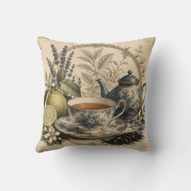 victoriansk earl grey kastkudde  kudde (Baksida)