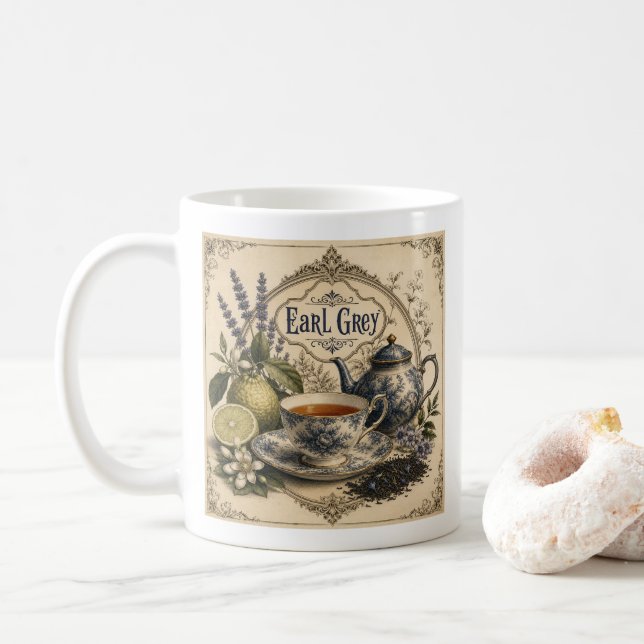 victoriansk Earl Grey-mugg Kaffemugg (Med munk)