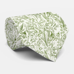 Victoriansk elegant liljekonvalj-mönster slips