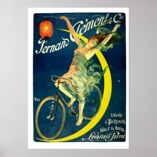 Victoriansk era 1894 Art Nouveau fransk cykelannon Poster