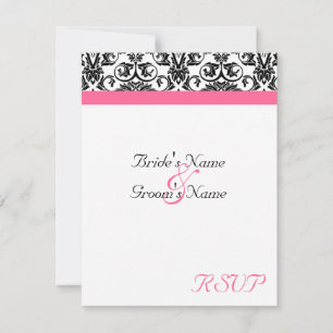 Victoriansk Fuschia Bröllop Matchande RSVP OSA Kort