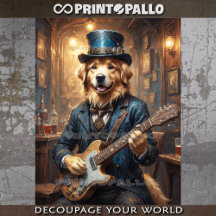 Victoriansk Golden Retriever med elgitarr !!