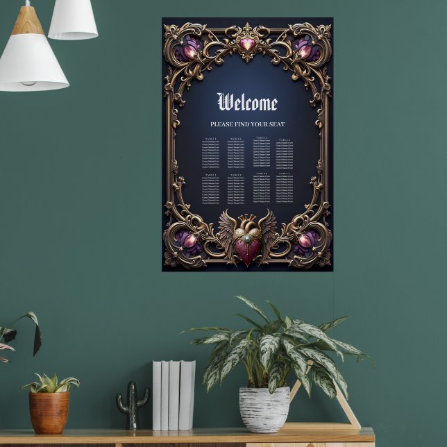 Victoriansk gotisk bröllopssamling poster (Vardagsrum 1)