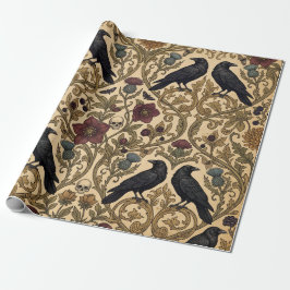 Victoriansk gotisk korpar & mörk botanisk blomma presentpapper