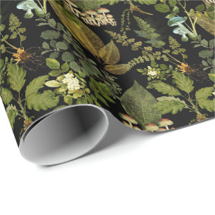 Victoriansk gotisk mörk botanisk skog glamour presentpapper
