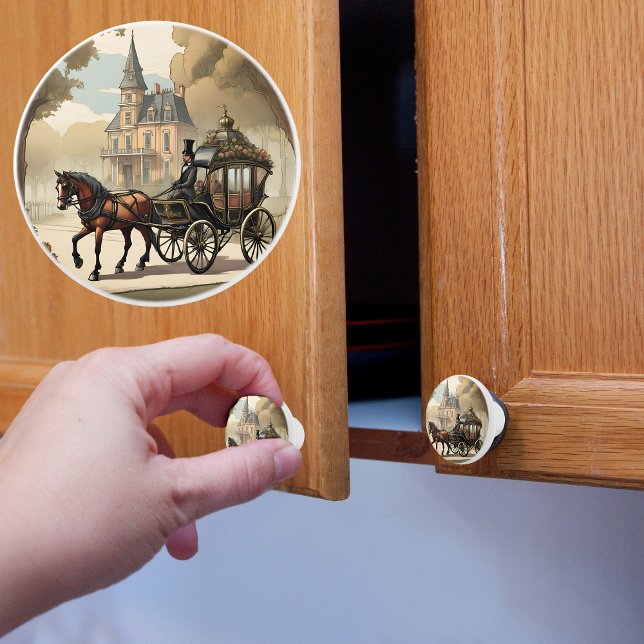 Victoriansk häst och vagn knopp (Skapare uppladdad)