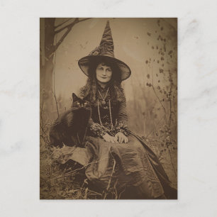 Victoriansk häxa Sepia Porträtt stil 6 Vykort