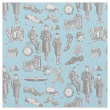 victoriansk herrstil antika herrkläder toile blå