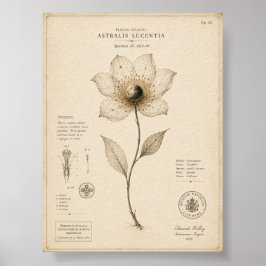 Victoriansk himmelskt botaniskt museeutskrift poster