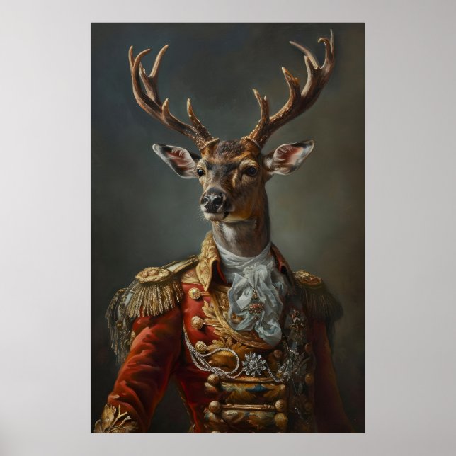 Victoriansk hjort Allmän konsttryck gotisk hem 1 Poster (Framsidan)