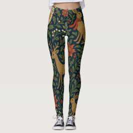 Victoriansk jul Djur & Botanisk Leggings